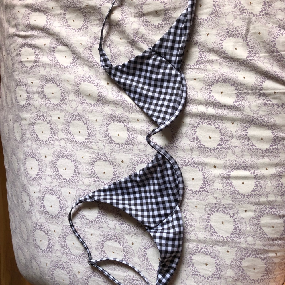Gingham bikini top